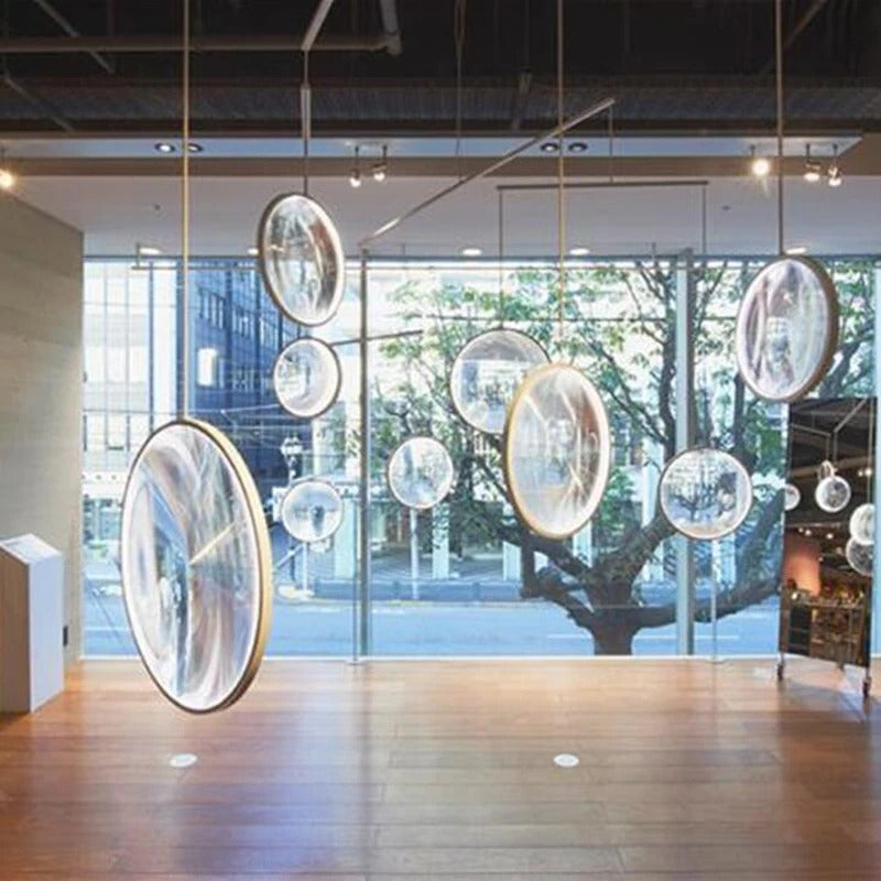 Yuji Okitsu Chandelier LED Round clear glass light replica designer furniture lighting lamp