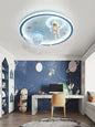 Modern Kids Room Ceiling Fan Light Cartoon Moon Astronaut children bedroom hanging Light