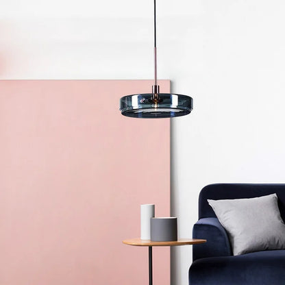 Modern blue pendant light Simple Nordic glass pendant light