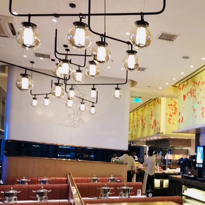 Bai Chandelier Postmodern crossbar design glass ball light