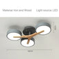 Modern Ceiling Lamp Bedroom Minimalist Wood Home Decor Lighting Fixtures