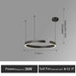 Nordic Led Ring Chandelier Modern Design Rose Gold Black White and Gold Lamp