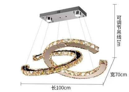 Modern Crystal Chandelier Simple Dining Room Chandelier Home Decoration hanging light fixtures