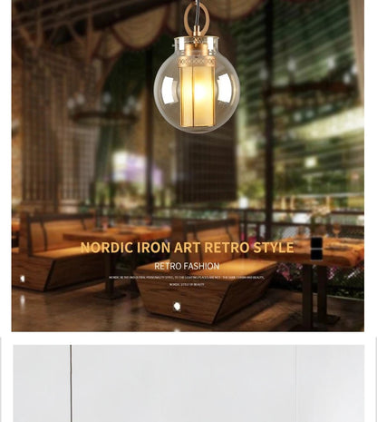 Bai Chandelier Postmodern crossbar design glass ball light