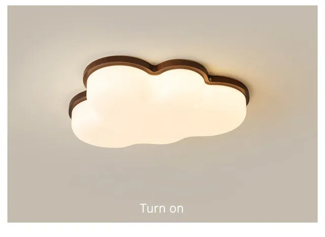 Modern Cloud Ceiling Light cute wooden cartoon Children's bedroom lighting