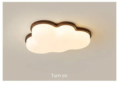 Modern Cloud Ceiling Light cute wooden cartoon Children's bedroom lighting