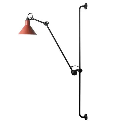 Nordic simple long black wall light Industrial Pole Swing Arm vintage Reading wall lamp