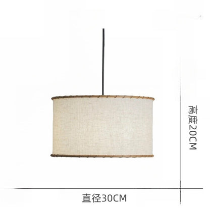 French Style Fabric Pendant Lamp Wabi Sabi Handmade Pendant Light