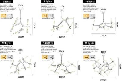 Modern Agnes Chandeliers Art Decor replica lamp