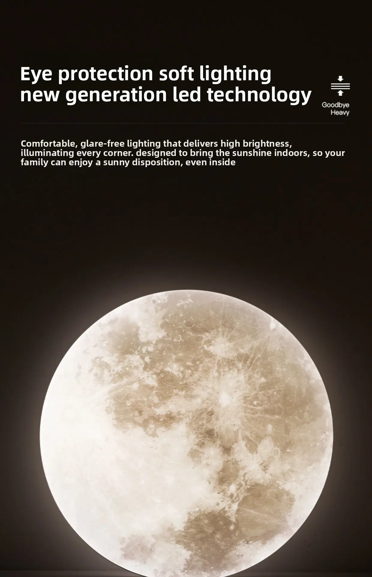 Lunar LED Ceiling Light Minimalist Bedroom Kitchen Balcony Decor Lighting Fixture