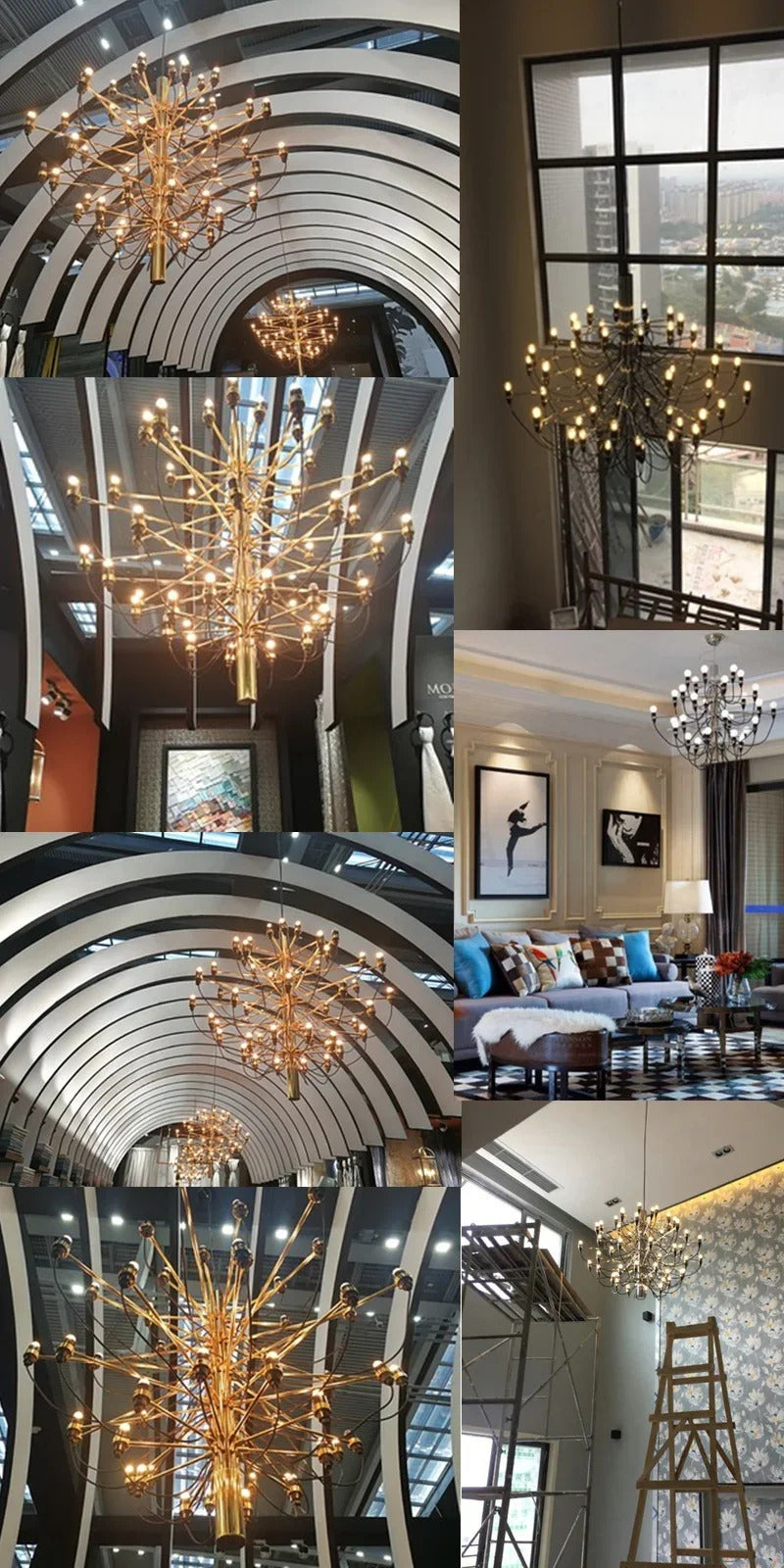 Italian Pendant Lights French Hanging art country Lamp for living room Kitchen Dining Room Villa duplex loft staircases lamp