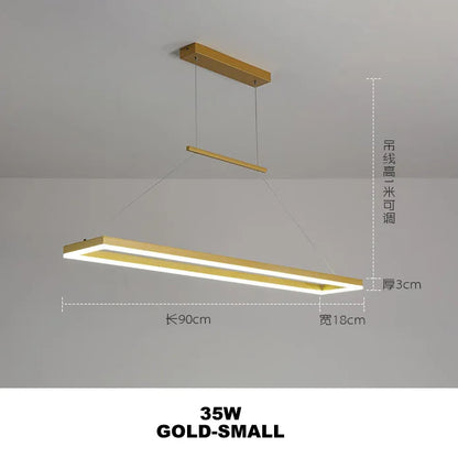 Rectangular chandelier Aluminum LED deco design Nordic style lamp