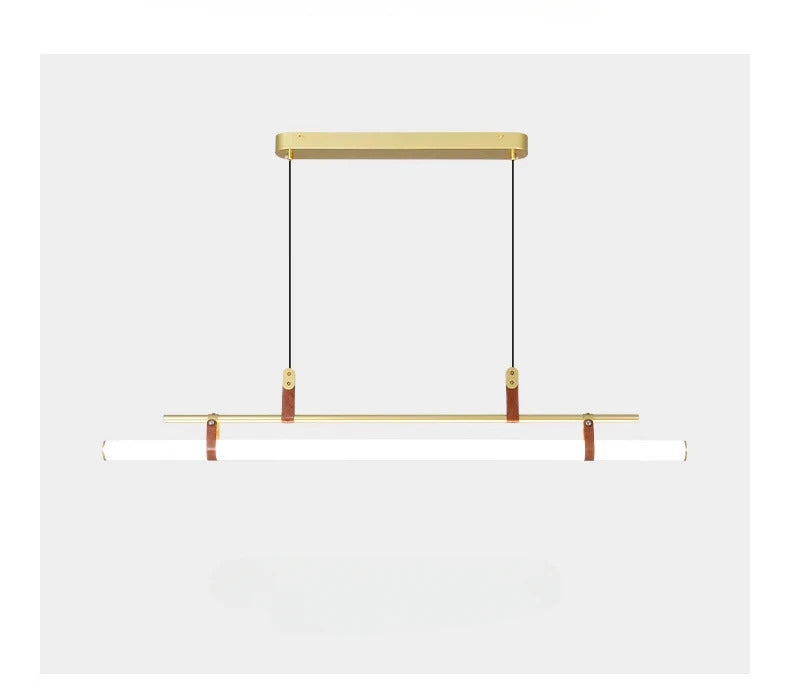 Nordic Minimalist Dining room Study Room Office Desk lighting Coffee Table Kitchen island Long Strip LED Ceiling Pendant Lamp