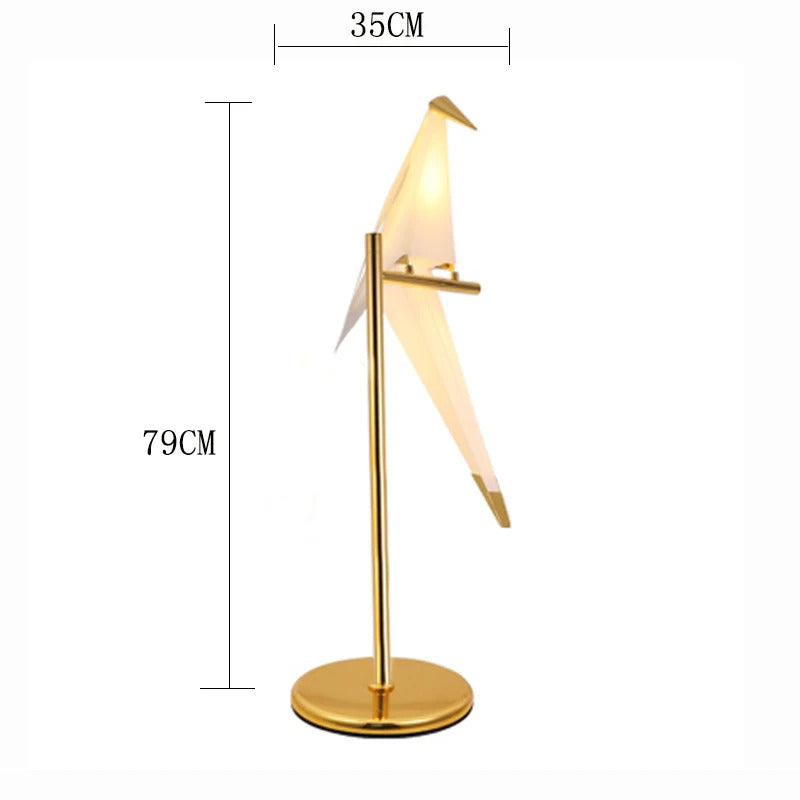 Perch Light table Lamp Led Designer Gold Origami Bird Standing Lamps For Living Room Creative Art Deco Safaside Corner Lamp