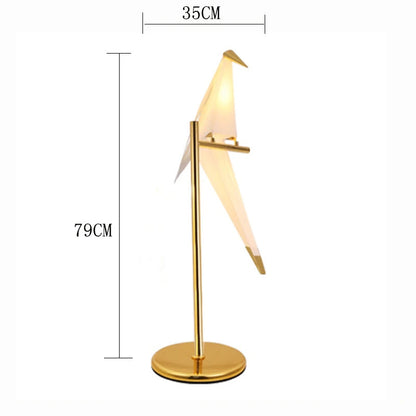 Perch Light table Lamp Led Designer Gold Origami Bird Standing Lamps For Living Room Creative Art Deco Safaside Corner Lamp