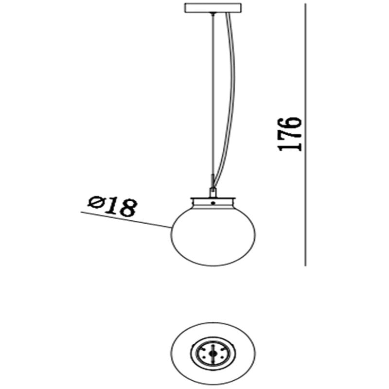 Bai Chandelier Postmodern crossbar design glass ball light