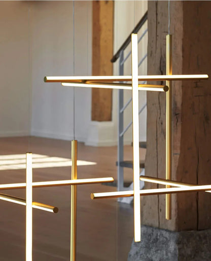 Coordinates Chandelier Modern LED Linear Ceiling Chandelier