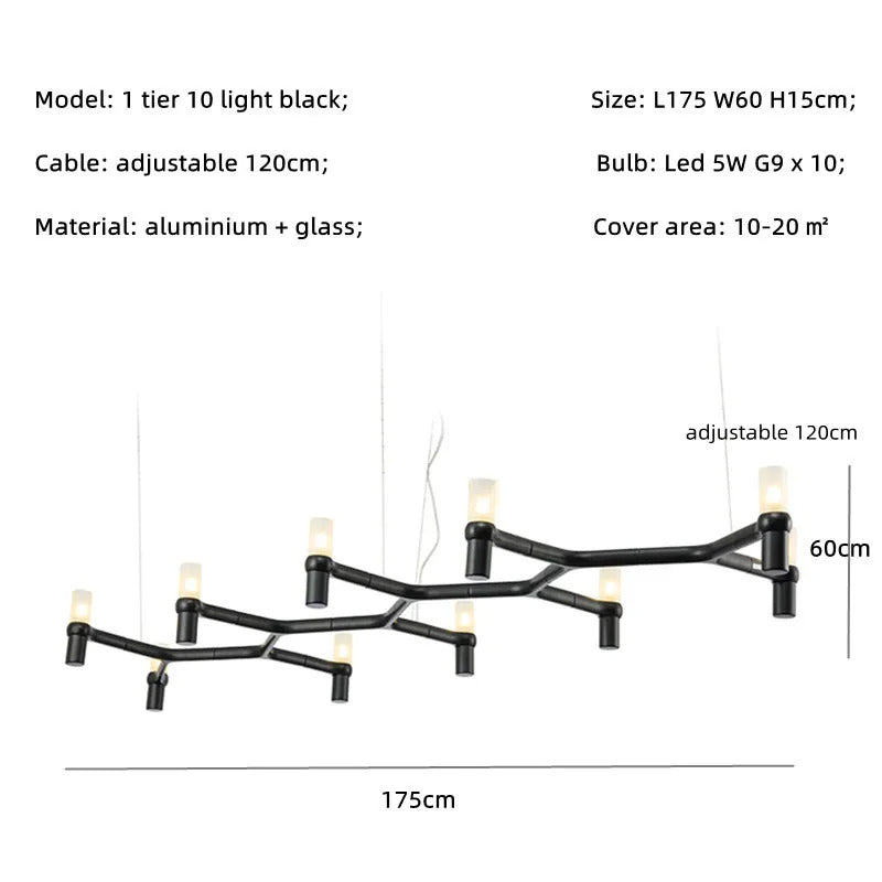 Crown Major Chandelier Nordic Tube Silver Chandelier Modern Led Luxury Chandelier