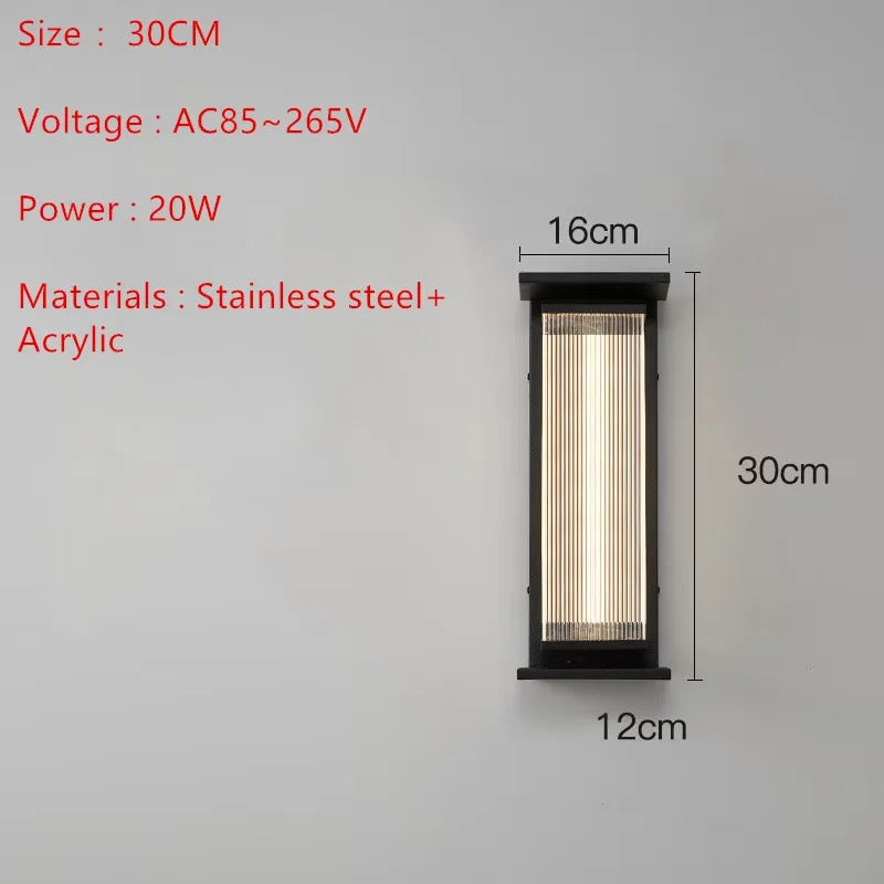 Modern outdoor wall light Waterproof IP65 Solar energy LED wall lamp Entrance sconce