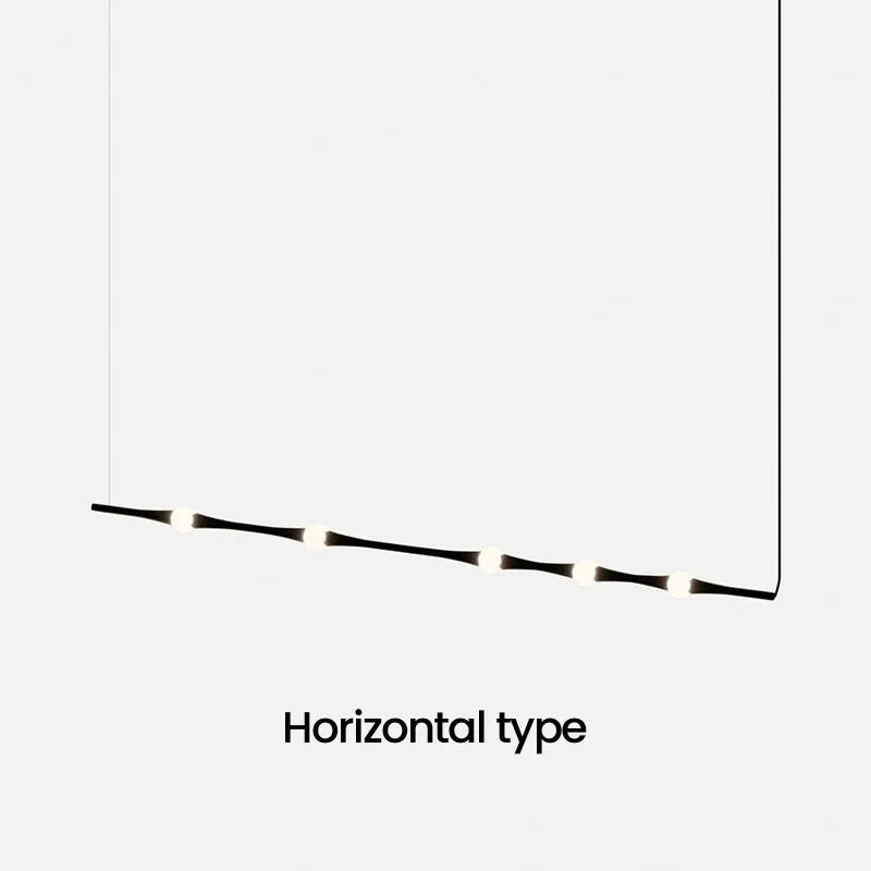 Novelty LED Aluminium long strip lamp Staircase Chandelier