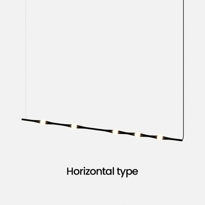 Novelty LED Aluminium long strip lamp Staircase Chandelier