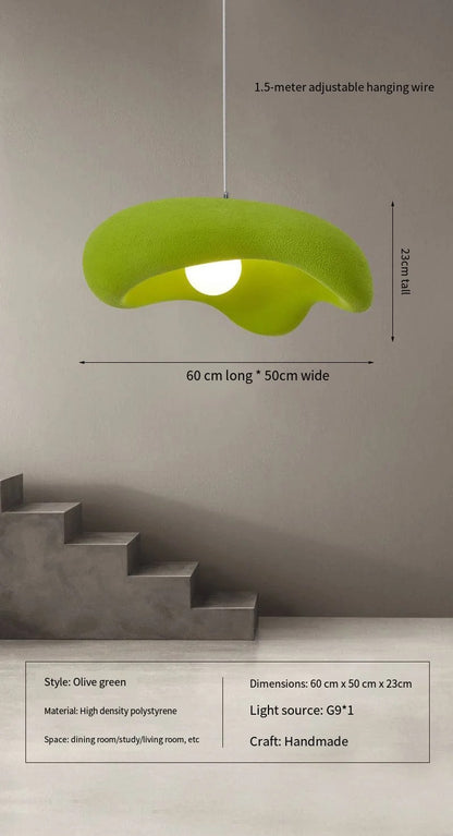 Nordic cream style restaurant chandelier simple bedroom living room dining table lamp wabi-sabi style Hanging lamp fixtures