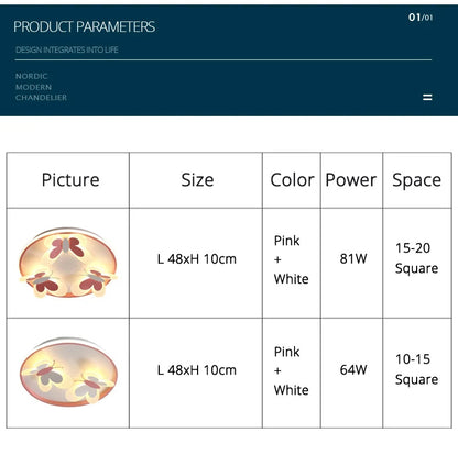 Butterfly ceiling lamp Children Room Indoor bedroom lamp