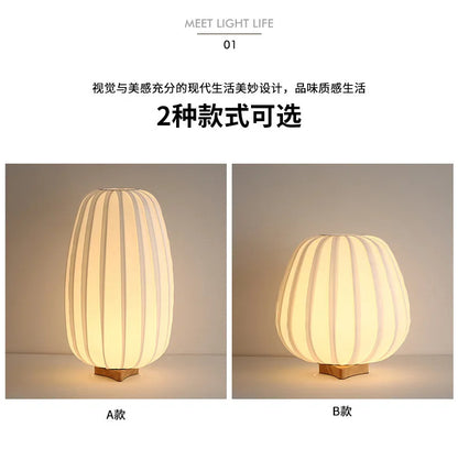 Nordic fabric table lamp, living room and study decorative table lamp, warm bedroom bedside decorative lamp