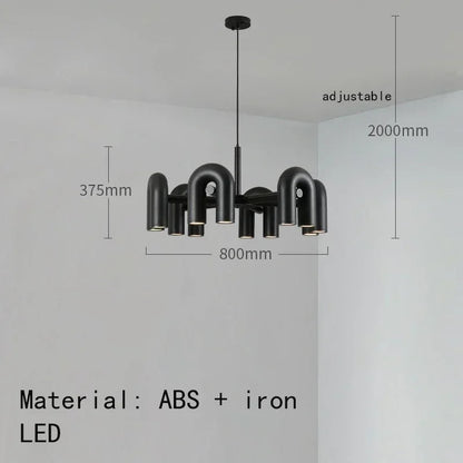 Nordic Creative U-shaped Living Room Chandelier Restaurant Personality Art Model Designer Home Decorative LED Pendant Lights