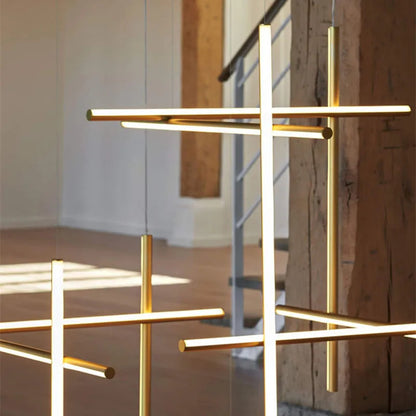 Coordinates Chandelier Modern LED Linear Ceiling Chandelier