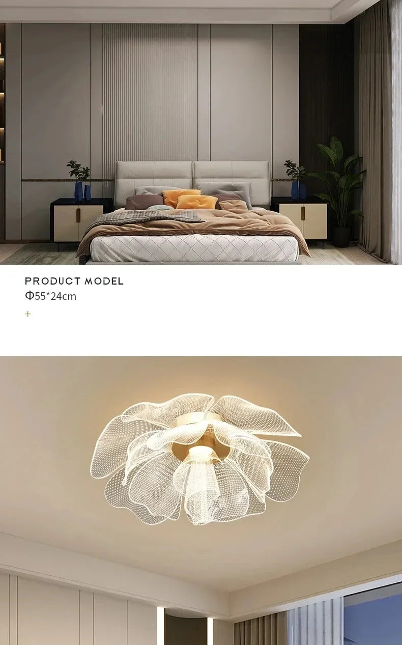 Flower Ceiling Light Bedroom Entrance Hallway Dining Room Lighting Fixture