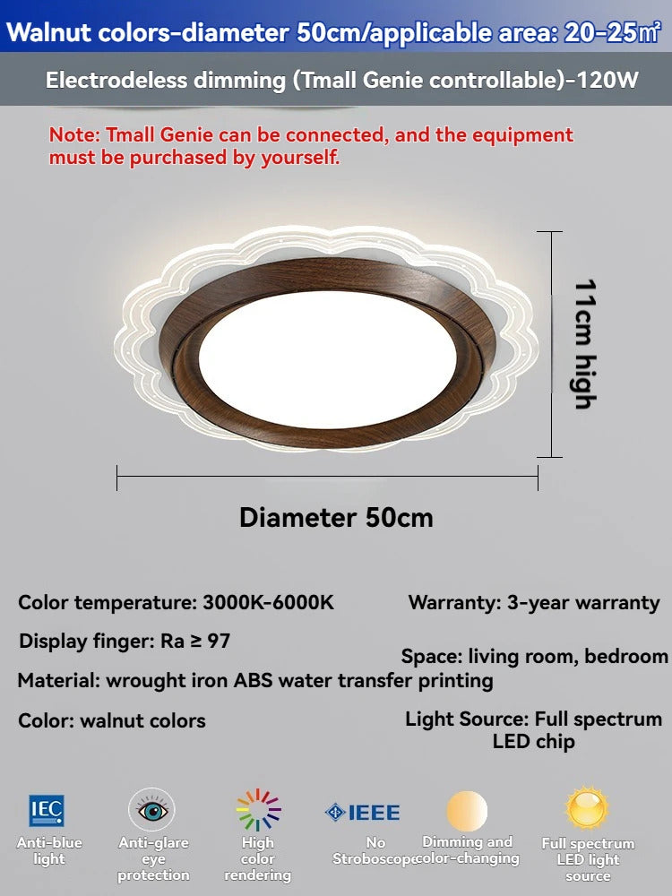 Modern Bladeless Ceiling Lamp Fan Living Room Silent Air Circulation Fan