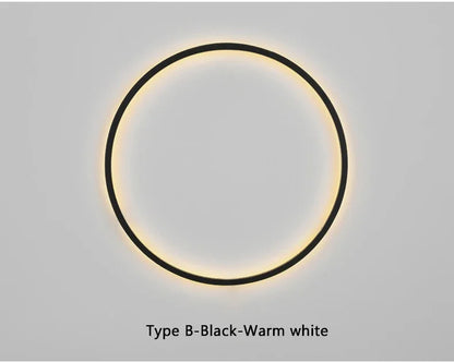 Nordic Minimalist Circle Background LED Wall Lamp Modern sofa background wall lights