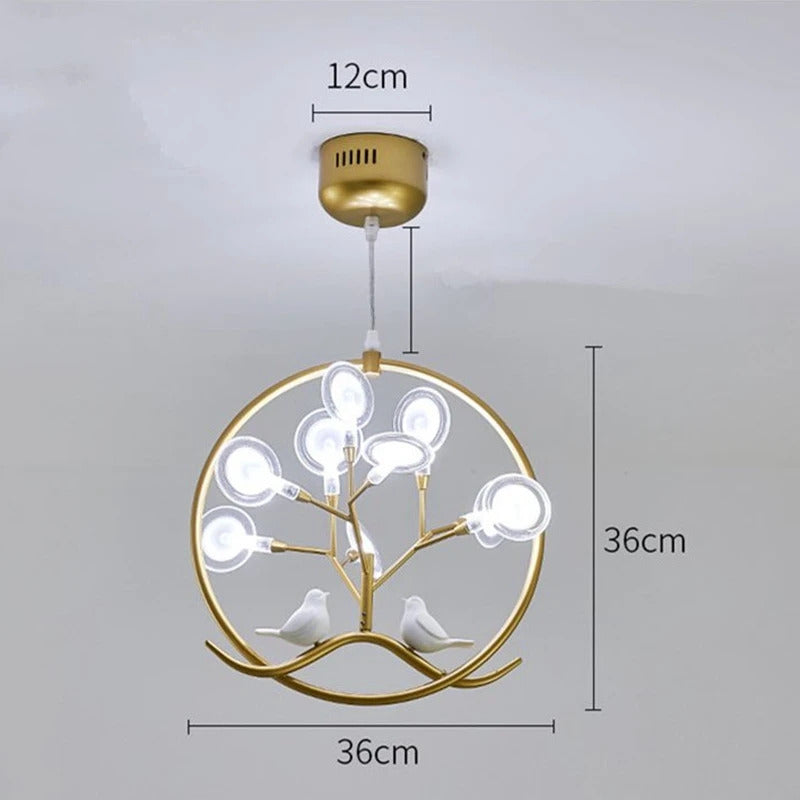 Hand-made wood pendant lamp home decoration E27 cage pendant light