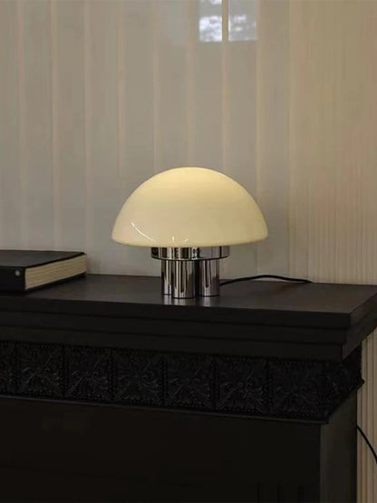 Mushroom Milk White Acrylic Retro Style LED Lights Romantic Nordic Home Decor Living Room Study Bedroom Warm Table Lamp