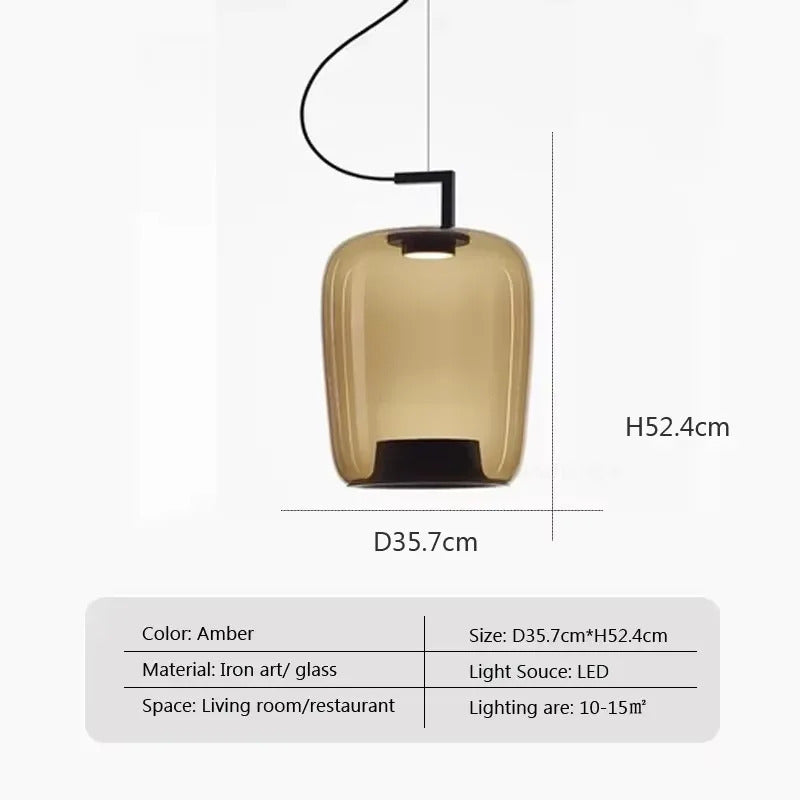 BROKIS DOUBLE Pendant light Nordic creative glass hanging lamp for Living room bedroom bedside bar decor lamp ﻿
