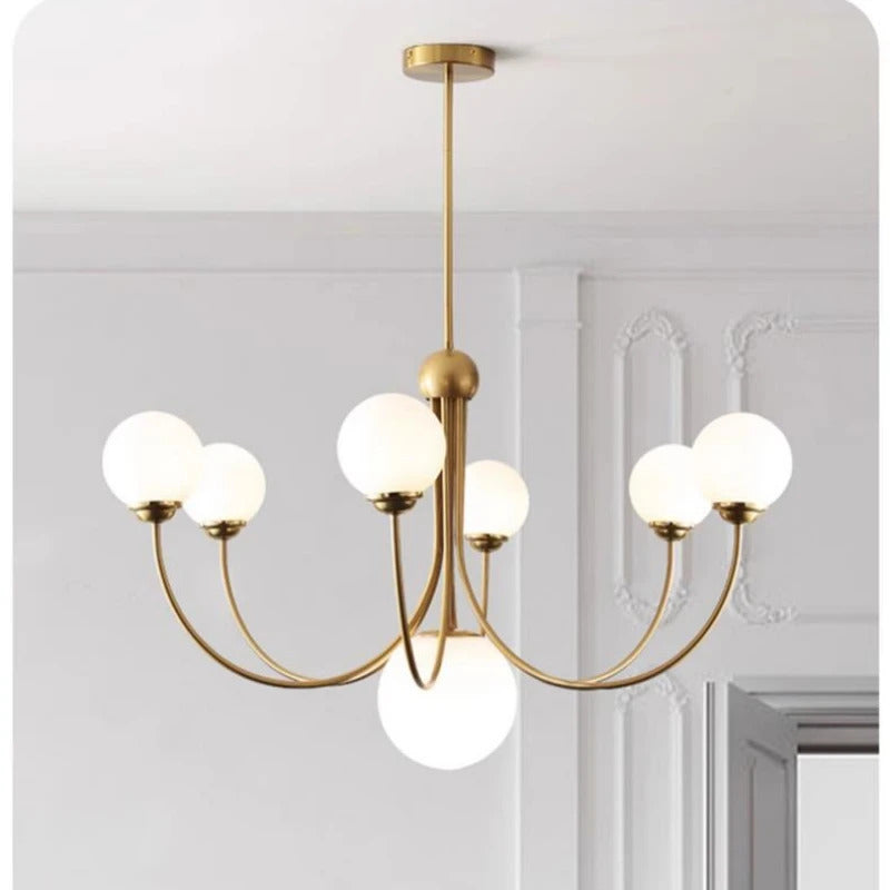 Nordic glass Pendant lamp French Gold chandelier