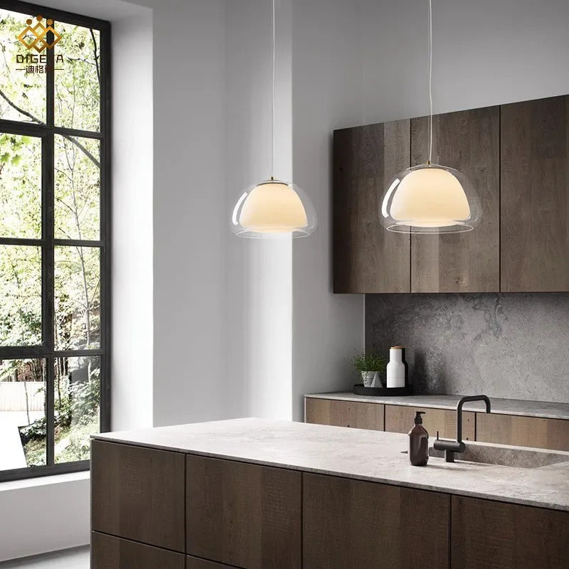 Nordic Glass Jellies Design Hanging Lamp Indoor Dining Living Room Pendant Light