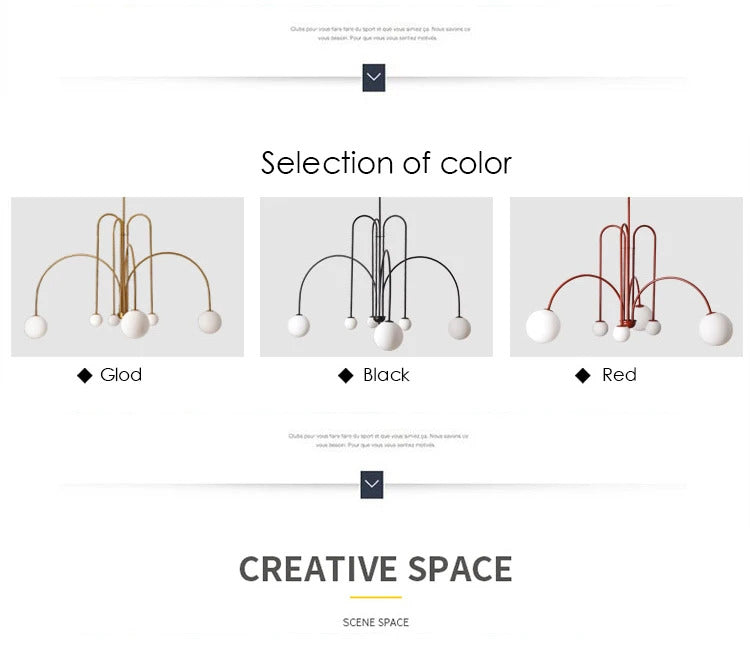 Nordic Minimalist Pendant Light Living Room Restaurant Lamp