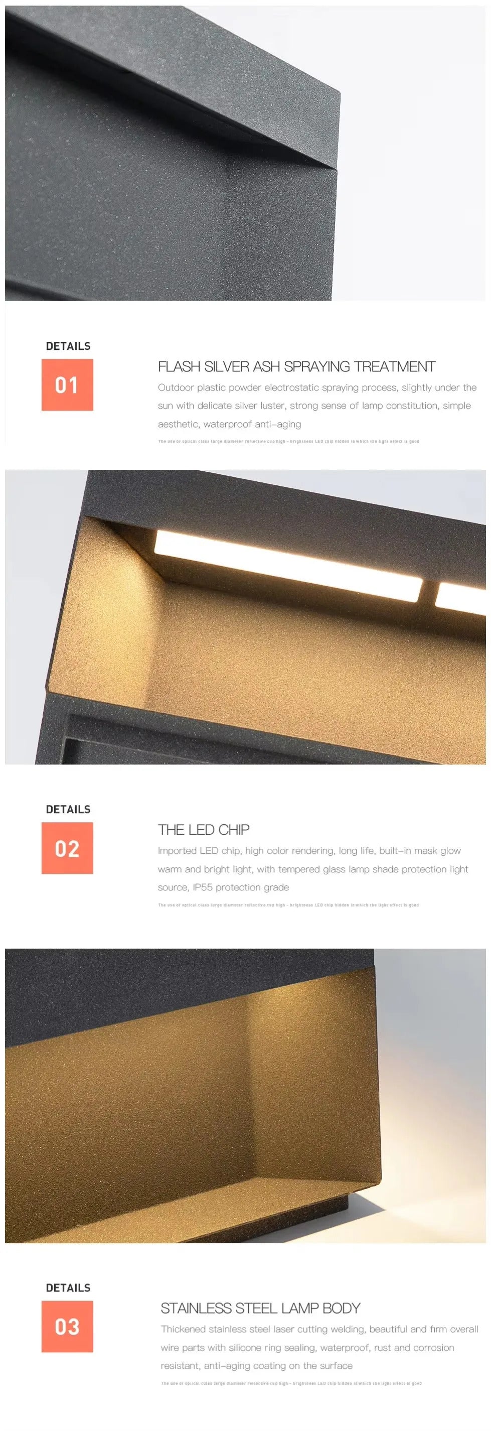 Modern Simple Solar Pillar Light High Quality Outdoor Waterproof Gate Pillar Yard Wall Light