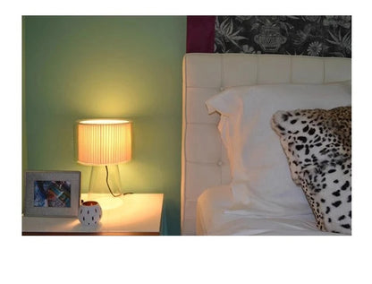 Mercer Glass Led Table Lamp, Postmodern Designer Glass Bedside Table Light, Nordic Bedroom Table Lights For Living Room Sofa