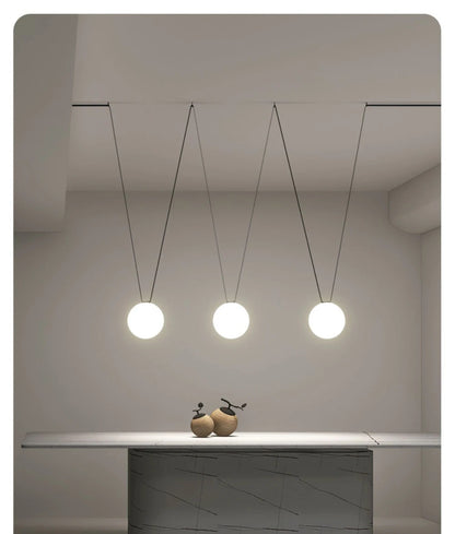 PLUSMINUS LED Belt Pendant lamp Trendy glass ball light