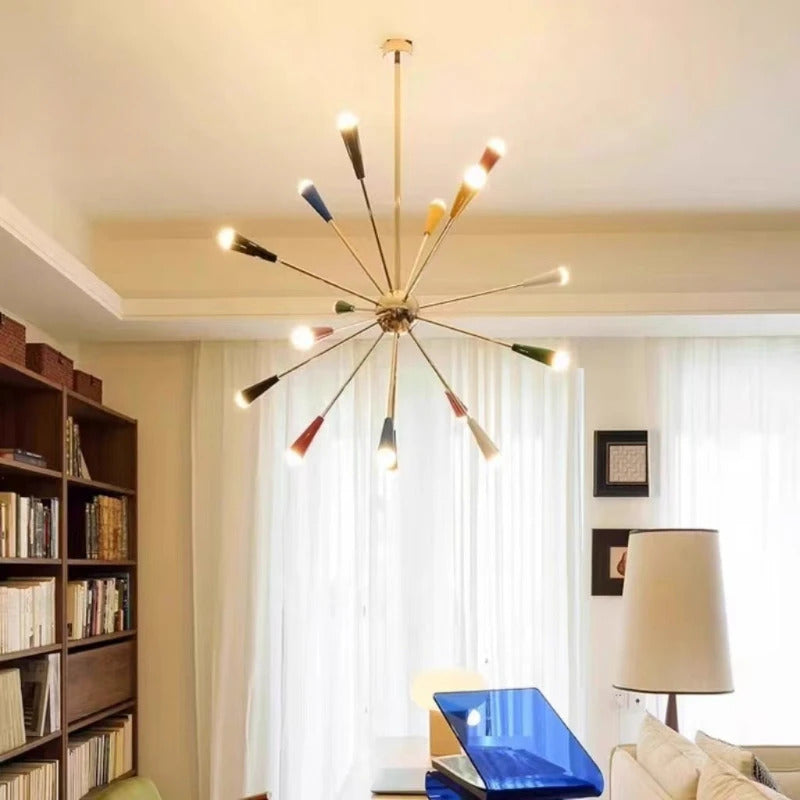 Medieval and Postmodern Memphis Restaurant Chandelier Creative Macaron Bedroom Lighting