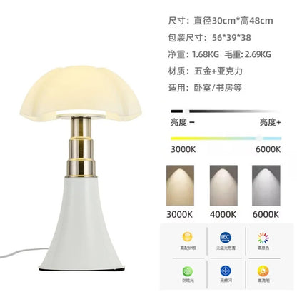 Italy Designer Wrought Iron LED Table Lamps White Petal Glass Lampshade Bauhaus Living Room Bedroom Restaurant Office Desk Light