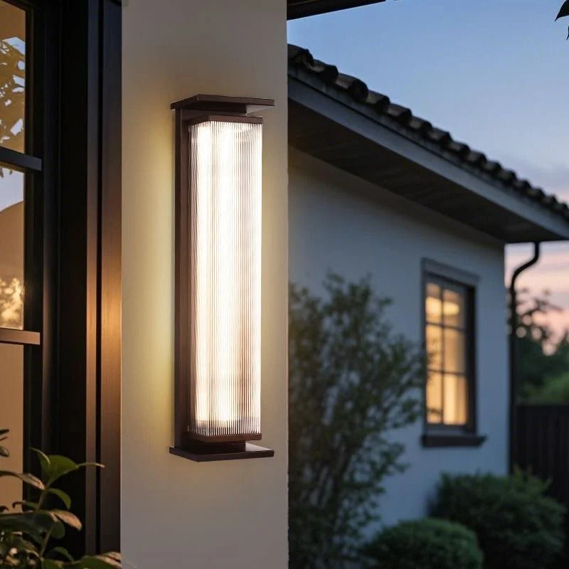 Modern outdoor wall light Waterproof IP65 Solar energy LED wall lamp Entrance sconce