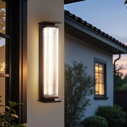 Modern outdoor wall light Waterproof IP65 Solar energy LED wall lamp Entrance sconce