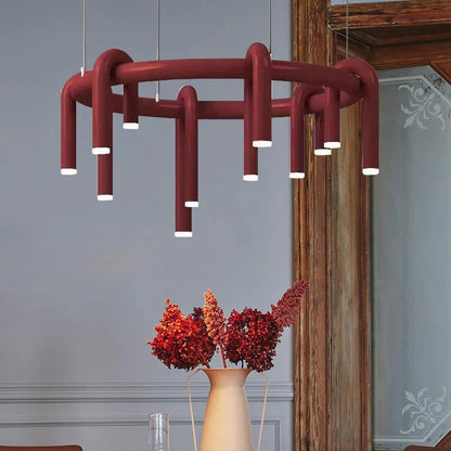 Nordic U-shaped Pendant lamp water pipe long strip Chandelier