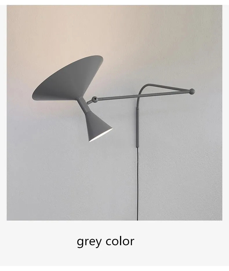 Modern Minimalist Wall Light LED Marseille Italian Designer Swing Arm Adjustable Wall lamp