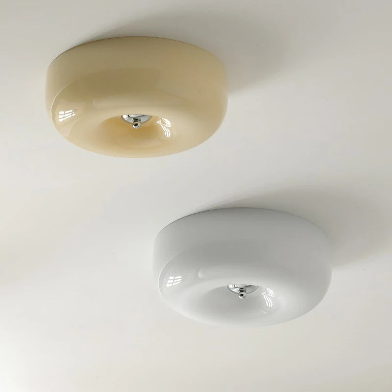 Cream Pudding Ceiling Lamp Bauhaus Glass Light Children's Room Bedroom Ceiling Lamp