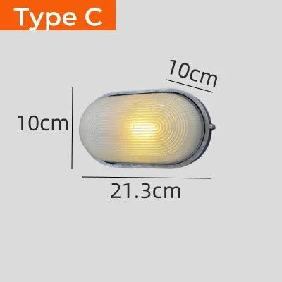 Outdoor Retro LED Wall Lamp E27 Industrial Vintage IP65 Waterproof Ceiling Sconce light